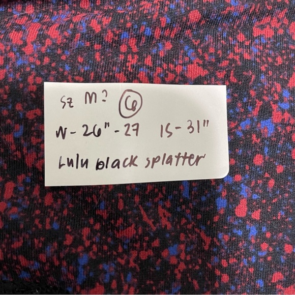 Lululemon Wunder Under Pant III Splatter Prep Red Sapphire Blue | Size 6 - Picture 12 of 12